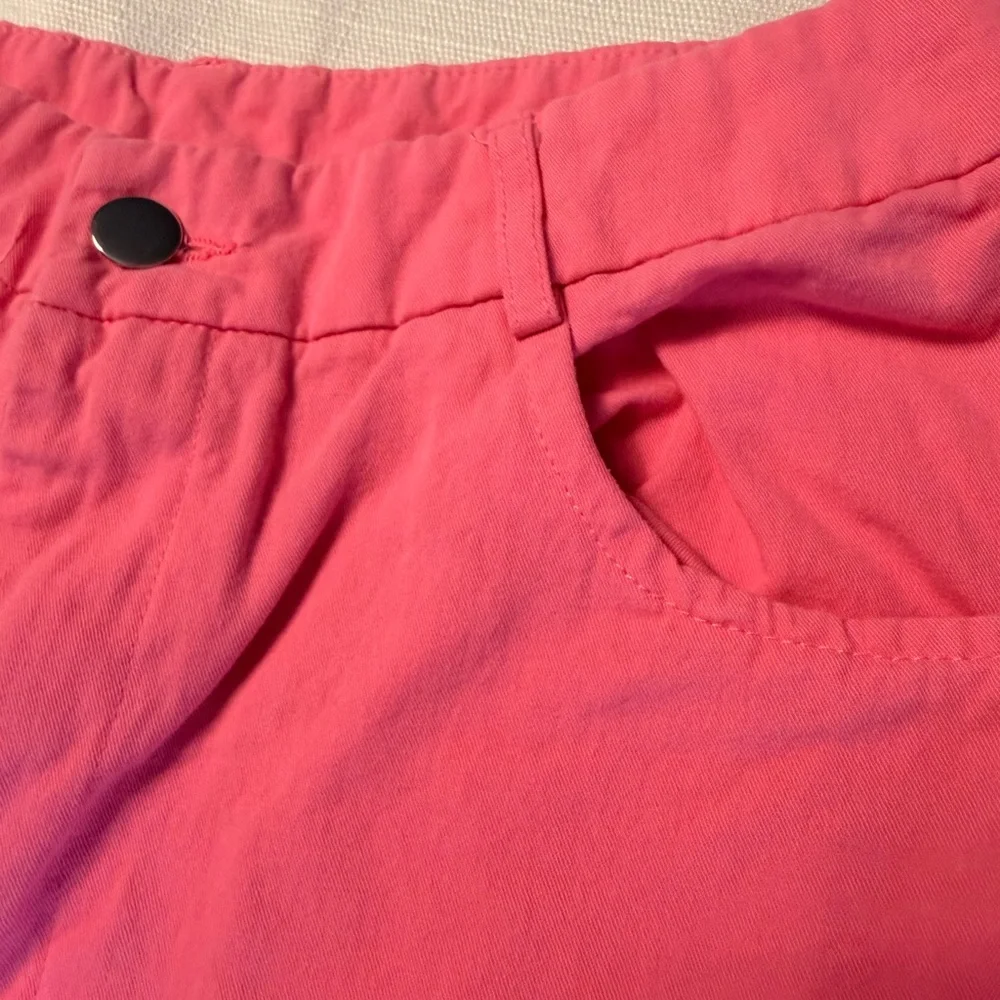 SHEIN High-Rise Straight Jeans in Bright Pink - Picture 4 of 11